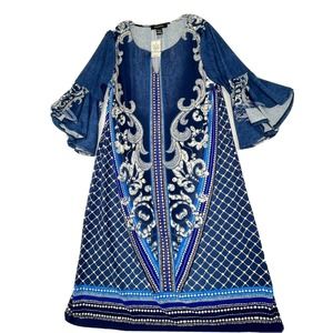 NWT Women’s Plus Size 18/20 Ashley Stewart Flare Ruffle Sleeve Boho Dress